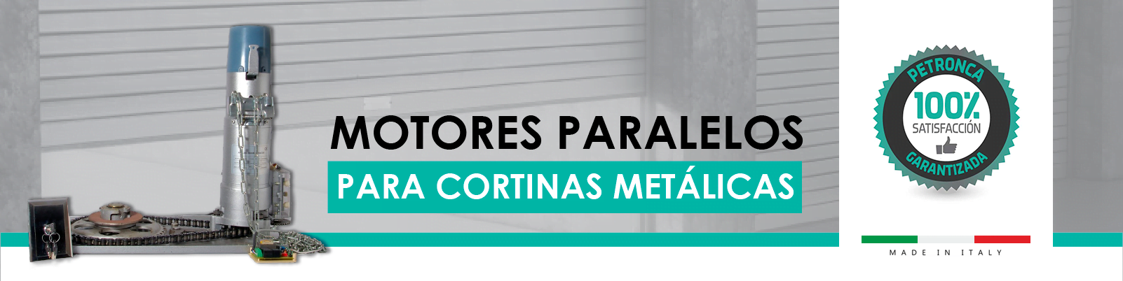 Motores paralelos para cortinas metálicas